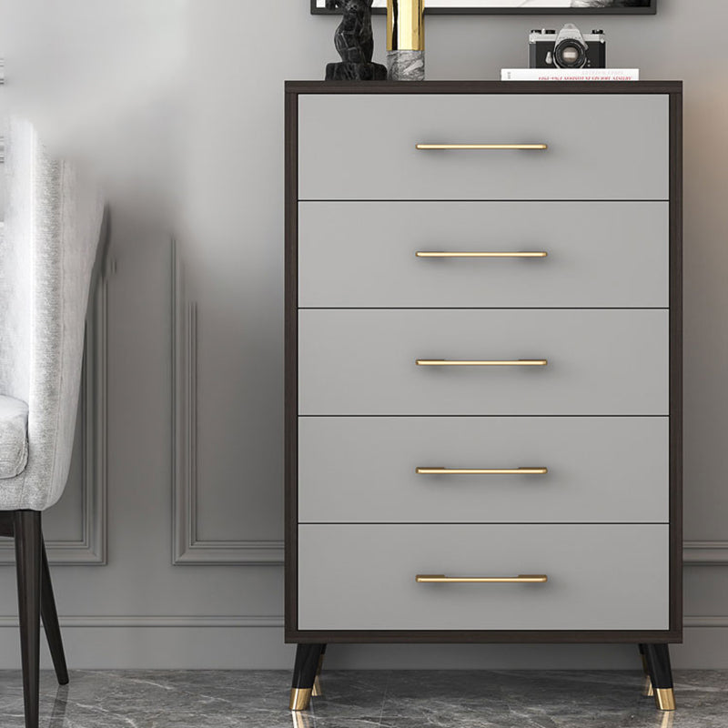 Classic Glam Wood Dresser Gray Soft-Close Lades Opbergkast