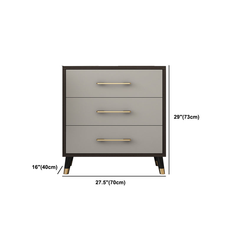 Classic Glam Wood Dresser Gray Soft-Close Lades Opbergkast
