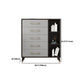 Classic Glam Wood Dresser Gray Soft-Close Lades Opbergkast