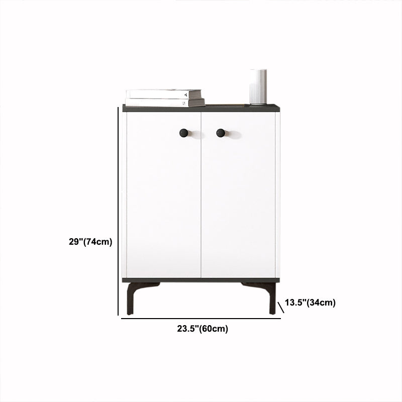 Eigentijdse matte afwerking dressoir slaapkamer houten opbergkast met metalen voeten