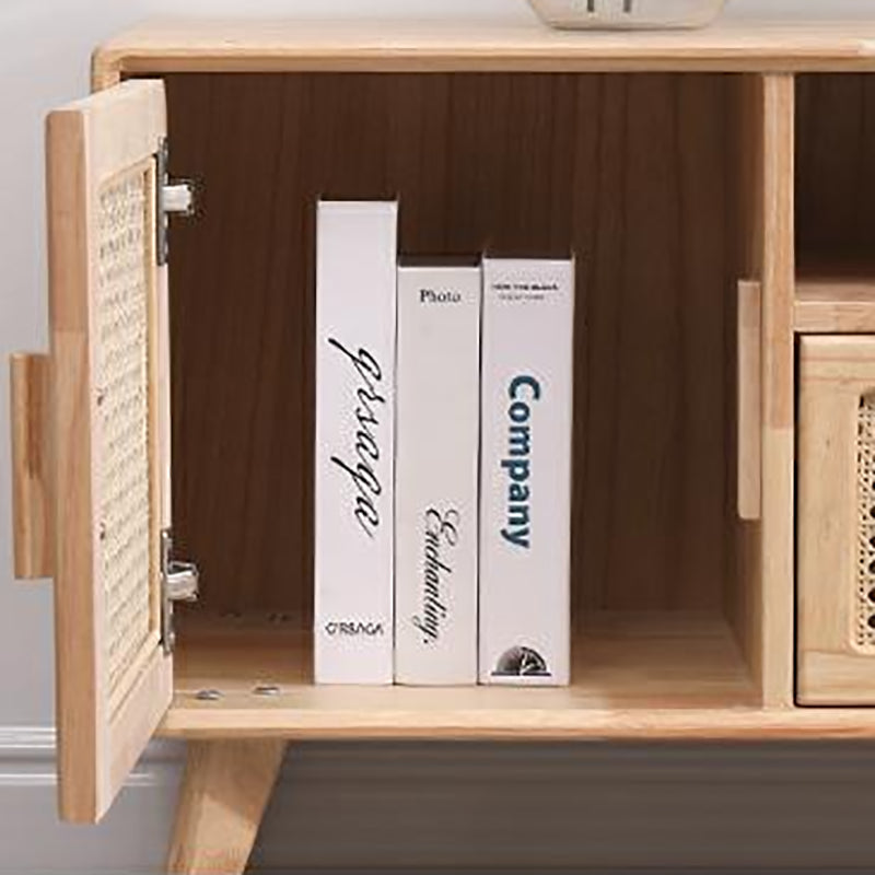 Eigentijdse natuurlijke opslagkist zachte laden houten borst