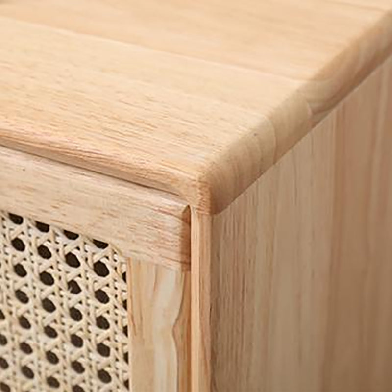 Eigentijdse natuurlijke opslagkist zachte laden houten borst