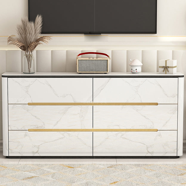 Stenen bovenste borst metalen benen borstladen met laden voor slaapkamer