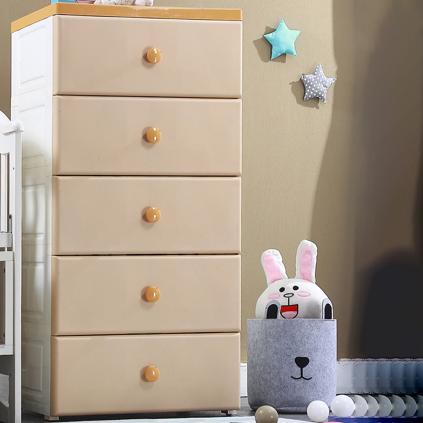 Hedendaagse verticale borstplastic kist met laden voor slaapkamer