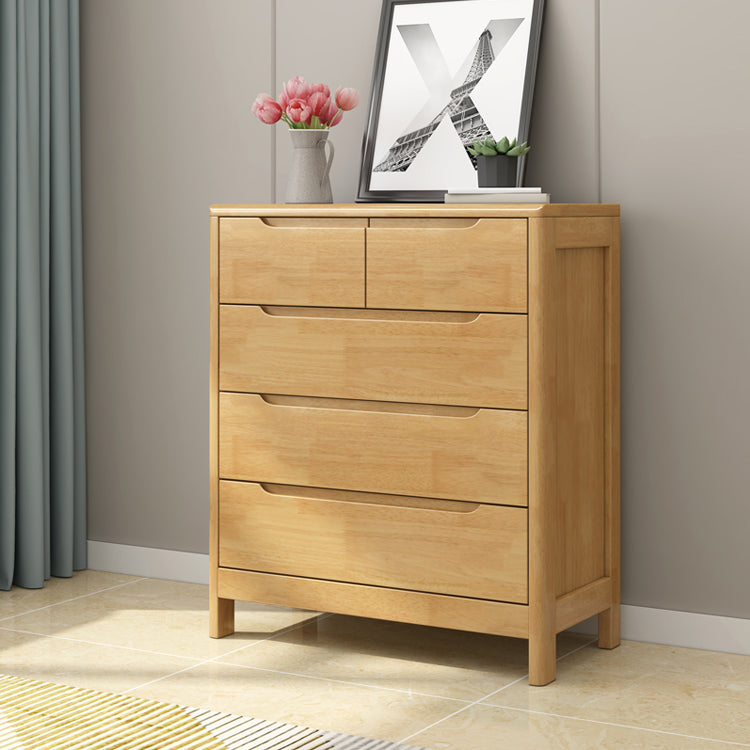 Contemporary Chest Legs Included Solid Wood Chest with Drawers for Bedroom