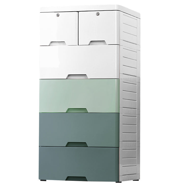 Contemporary Chest Plastic Chest Drawers with Drawers and Lock for Bedroom