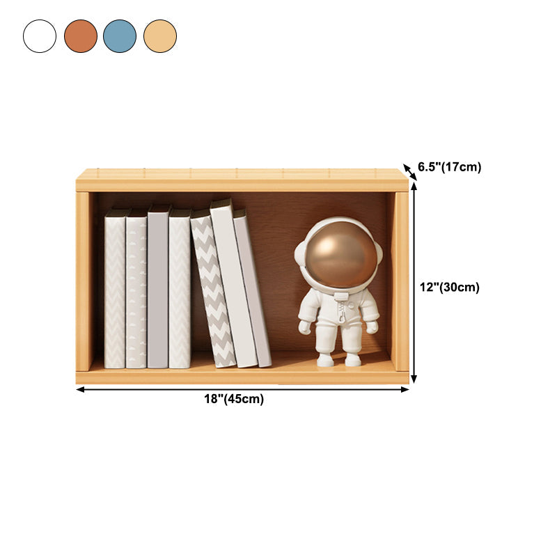 Closed Back Wooden Bookshelf Modern Living Room Horizontal  Bookcase