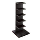 Contemporary 13.77" Wide Bookshelf Wood Geometric Shelf Bookcase 13.8"L x 13.8"W x 35.6"H Black Clearhalo 'Bookcases' 'furn' 'furn_bookcases' 'Furniture' 'Office Furniture' 5573672