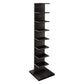 Contemporary 13.77" Wide Bookshelf Wood Geometric Shelf Bookcase 13.8"L x 13.8"W x 56.4"H Black Clearhalo 'Bookcases' 'furn' 'furn_bookcases' 'Furniture' 'Office Furniture' 5573677