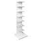 Contemporary 13.77" Wide Bookshelf Wood Geometric Shelf Bookcase 13.8"L x 13.8"W x 49.5"H White Clearhalo 'Bookcases' 'furn' 'furn_bookcases' 'Furniture' 'Office Furniture' 5573685
