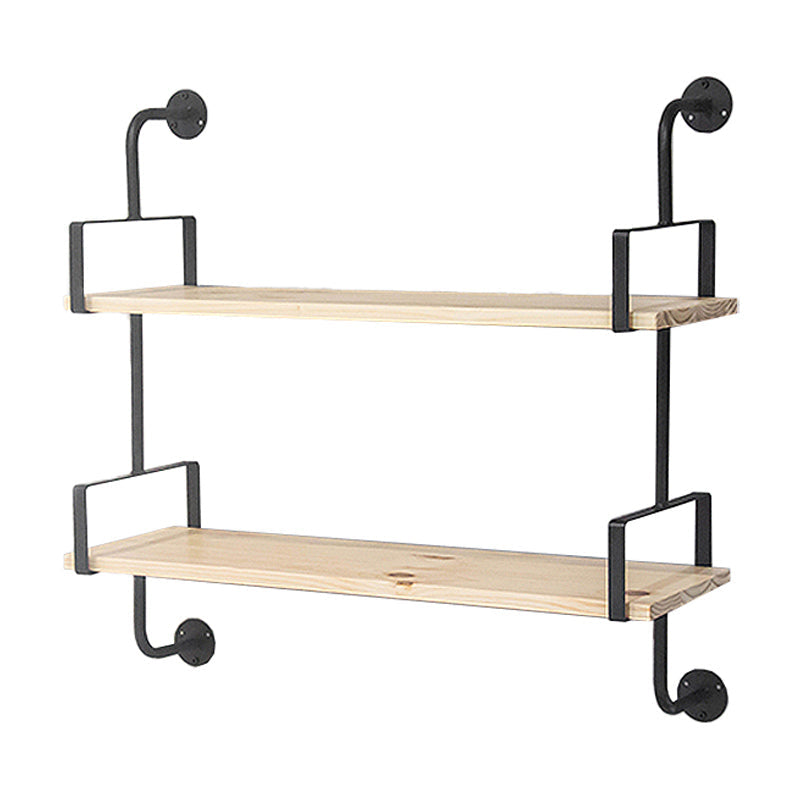 Wooden Floating Storage Bookshelf Modern Home Office Bookcase