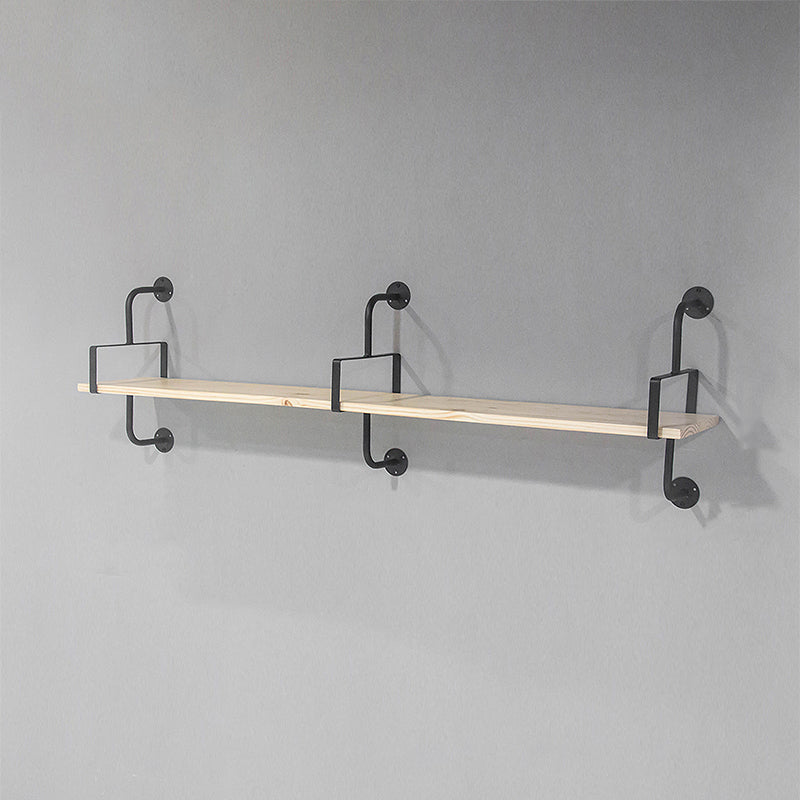 Wooden Floating Storage Bookshelf Modern Home Office Bookcase