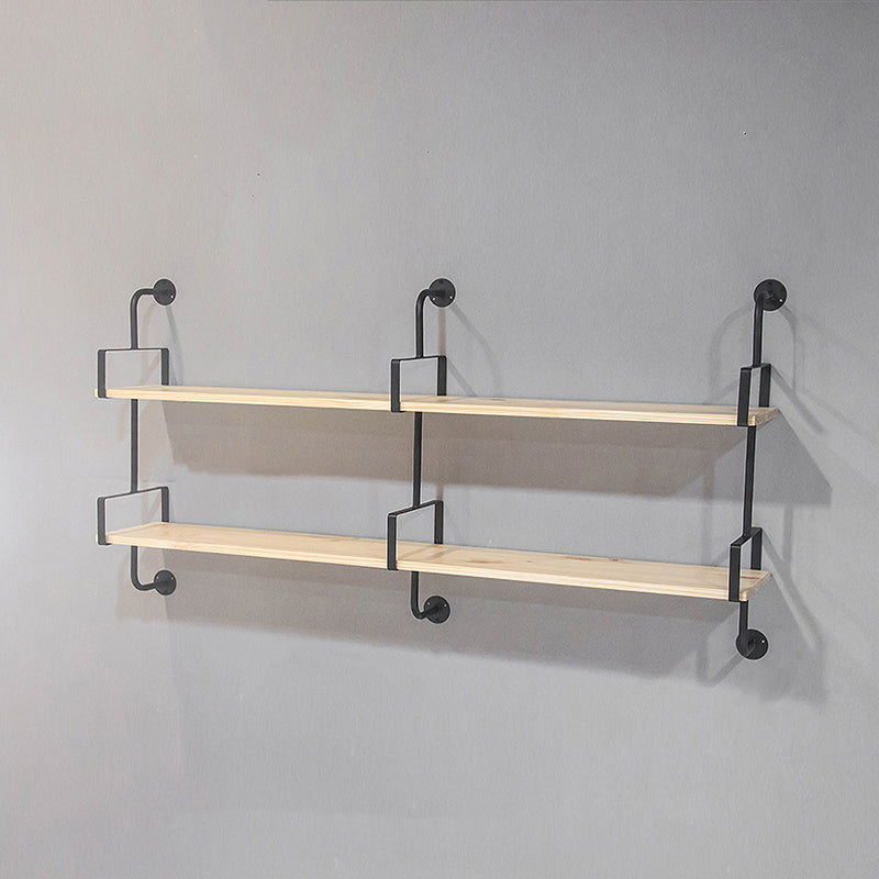 Wooden Floating Storage Bookshelf Modern Home Office Bookcase