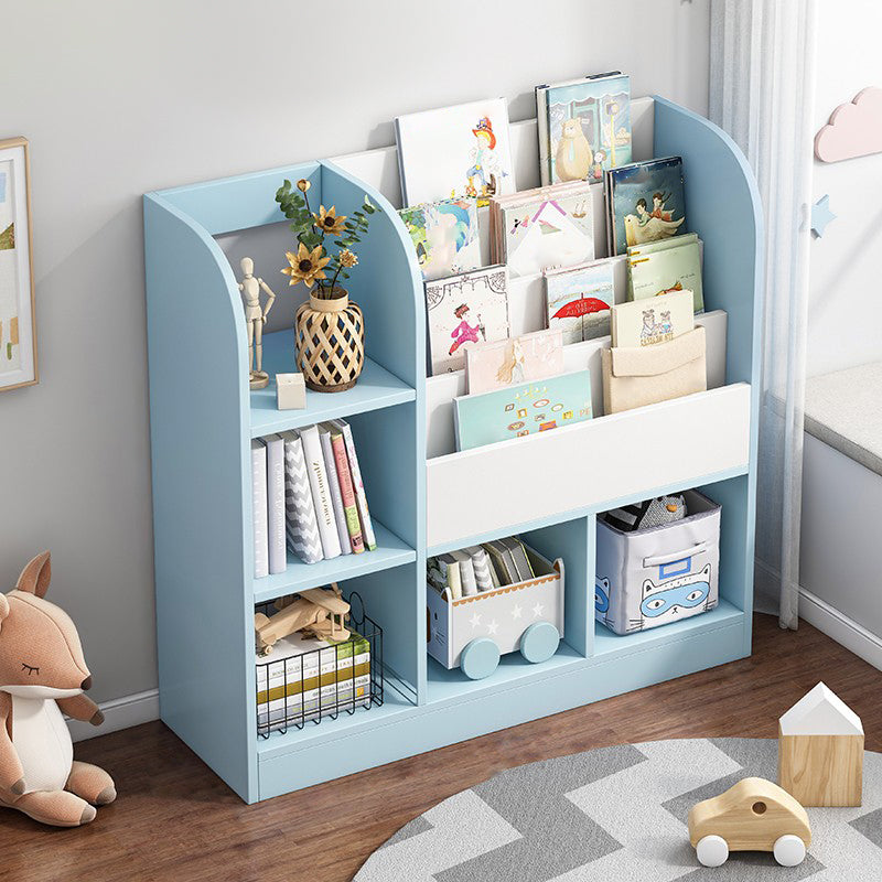 Closed Wooden Bookshelf Modern Home Living Room Square Bookcase