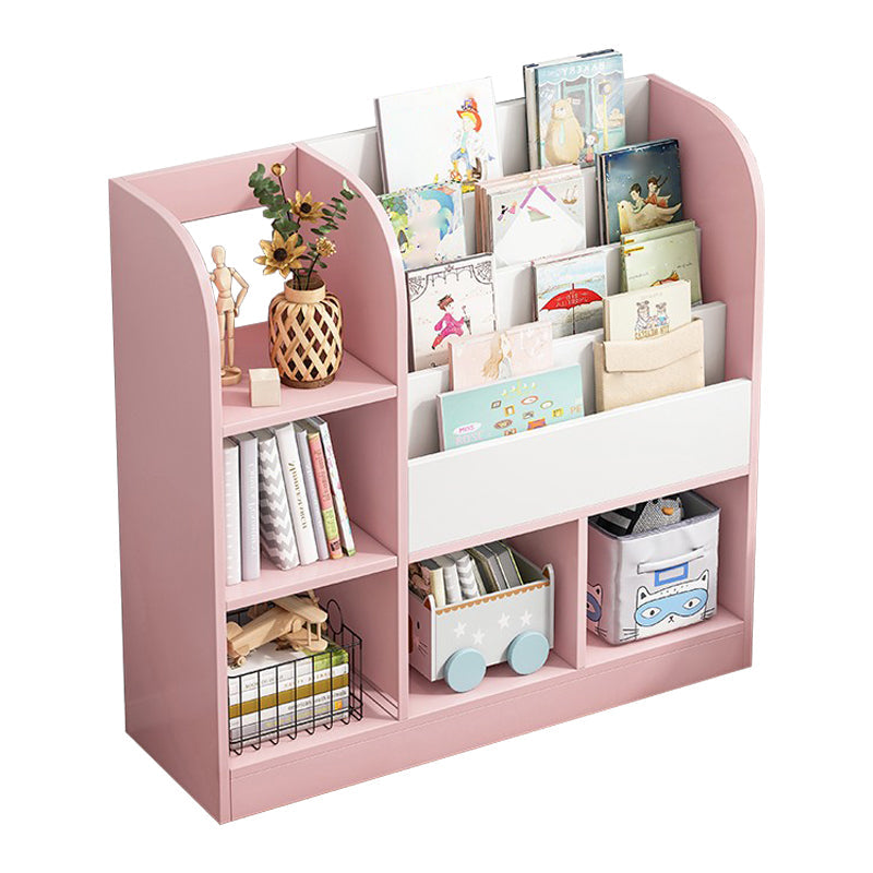 Closed Wooden Bookshelf Modern Home Living Room Square Bookcase