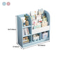 Closed Wooden Bookshelf Modern Home Living Room Square Bookcase