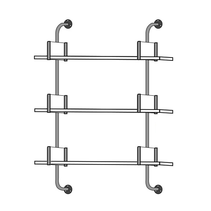 Modern Wooden Wall Mounted Bookshelf Floating Storage Bookcase 31.5"L x 7.9"W x 41.7"H Clearhalo 'Bookcases' 'furn' 'furn_bookcases' 'Furniture' 'Office Furniture' 5573781