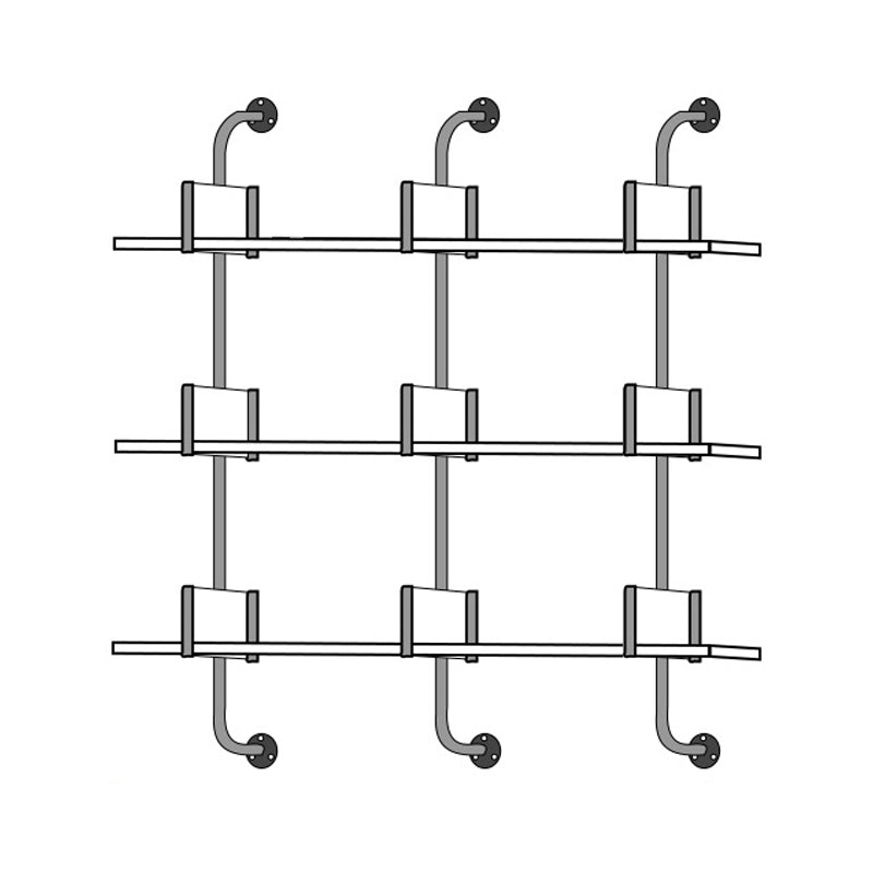 Modern Wooden Wall Mounted Bookshelf Floating Storage Bookcase 47.2"L x 7.9"W x 41.7"H Clearhalo 'Bookcases' 'furn' 'furn_bookcases' 'Furniture' 'Office Furniture' 5573783