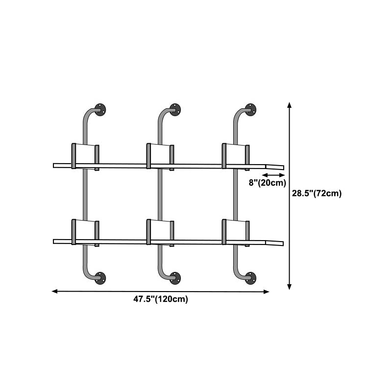 Modern Wooden Wall Mounted Bookshelf Floating Storage Bookcase Clearhalo 'Bookcases' 'furn' 'furn_bookcases' 'Furniture' 'Office Furniture' 5573793