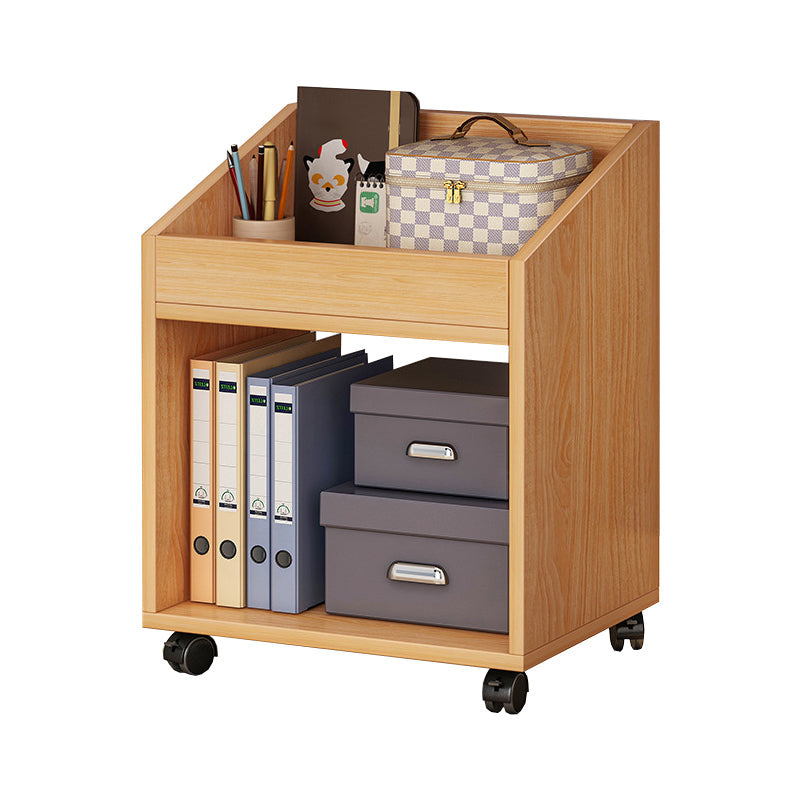 Wooden Open Back Bookcase Modern Home Etagere Storage Bookshelf