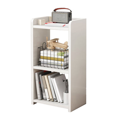 Scandinavian Geometric Book Shelf Wood Office Shelf Bookcase 11.8"L x 9.4"W x 25.6"H White