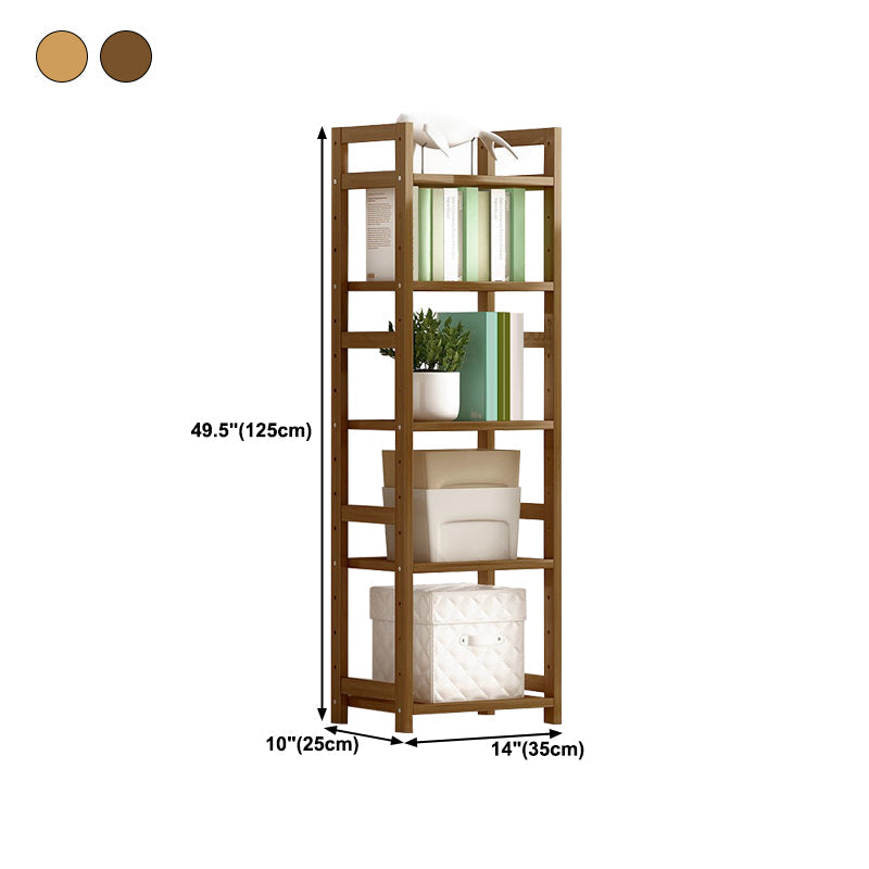 現代のソリッド竹の本棚、あらゆる部屋の幾何学的な本棚、10 "w