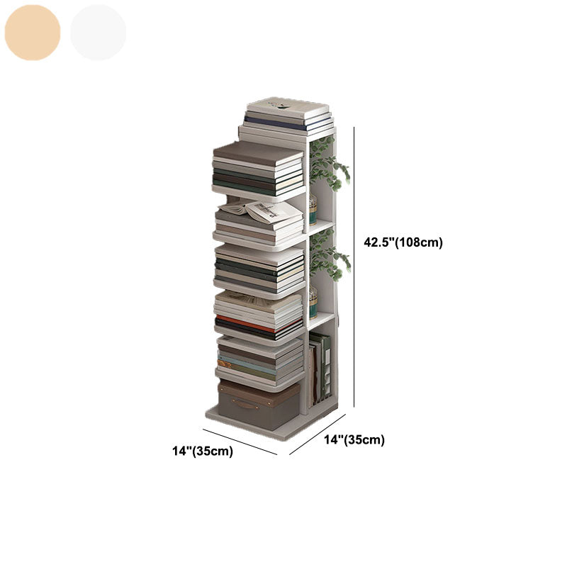 Modern 13.77" Wide Etagere Book Shelf Manufactured Wood Bookcase