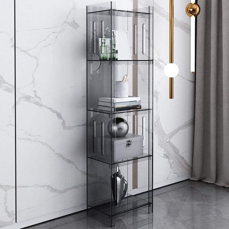 Closed Back Bookshelf Nordic Rectangle Acrylic Storage Bookcase