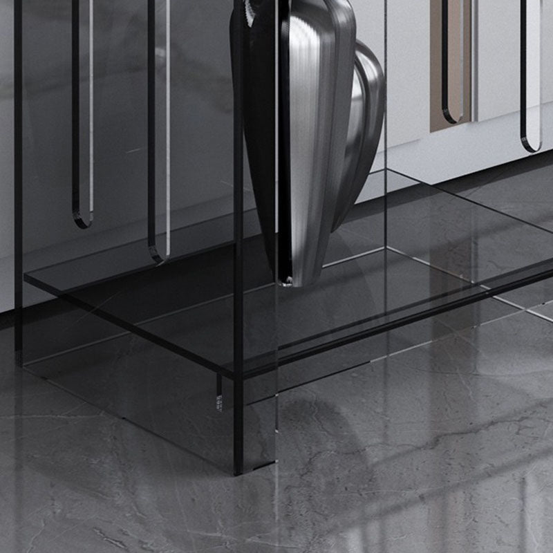 Closed Back Bookshelf Nordic Rectangle Acrylic Storage Bookcase