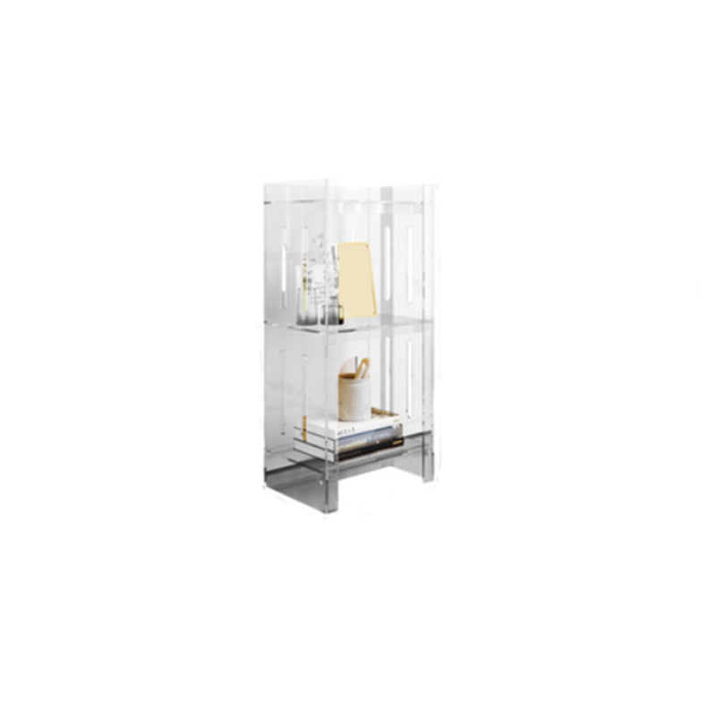 Closed Back Bookshelf Nordic Rectangle Acrylic Storage Bookcase