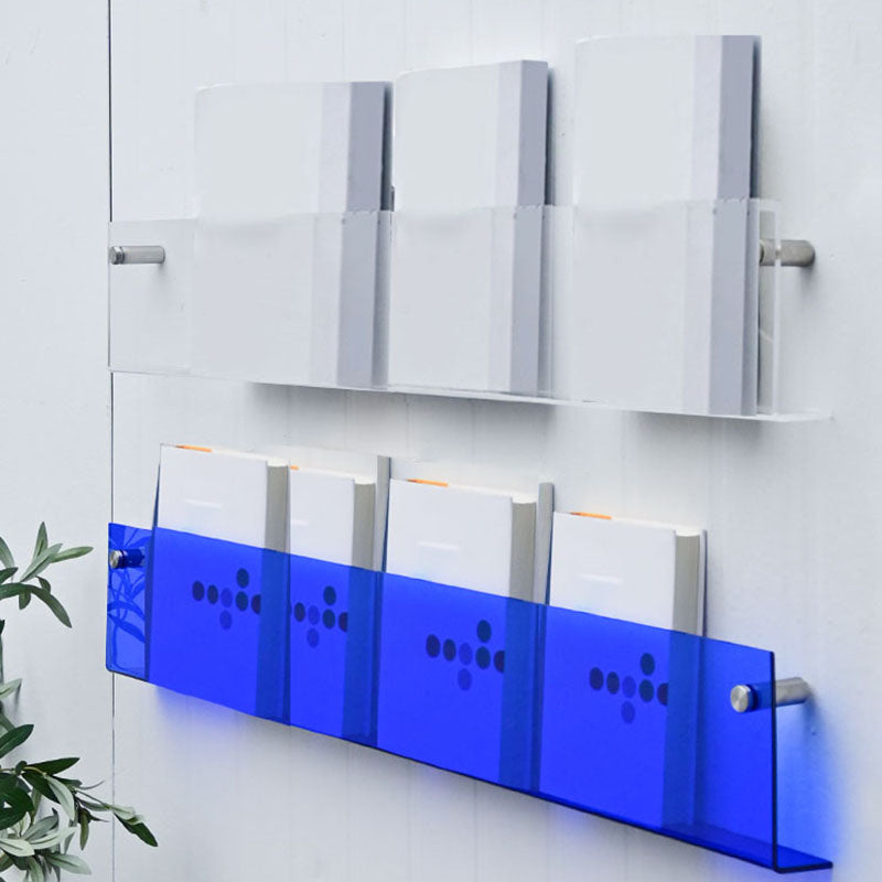 Acrylic Wall Mounted Bookshelf Nordic Rectangle Home Office Storage Bookcase Clearhalo 'Bookcases' 'furn' 'furn_bookcases' 'Furniture' 'Office Furniture' 5574216