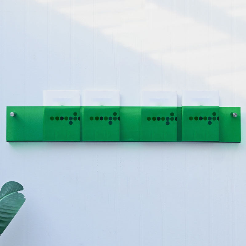 Acrylic Wall Mounted Bookshelf Nordic Rectangle Home Office Storage Bookcase 39"L x 2"W x 6"H Green Clearhalo 'Bookcases' 'furn' 'furn_bookcases' 'Furniture' 'Office Furniture' 5574222