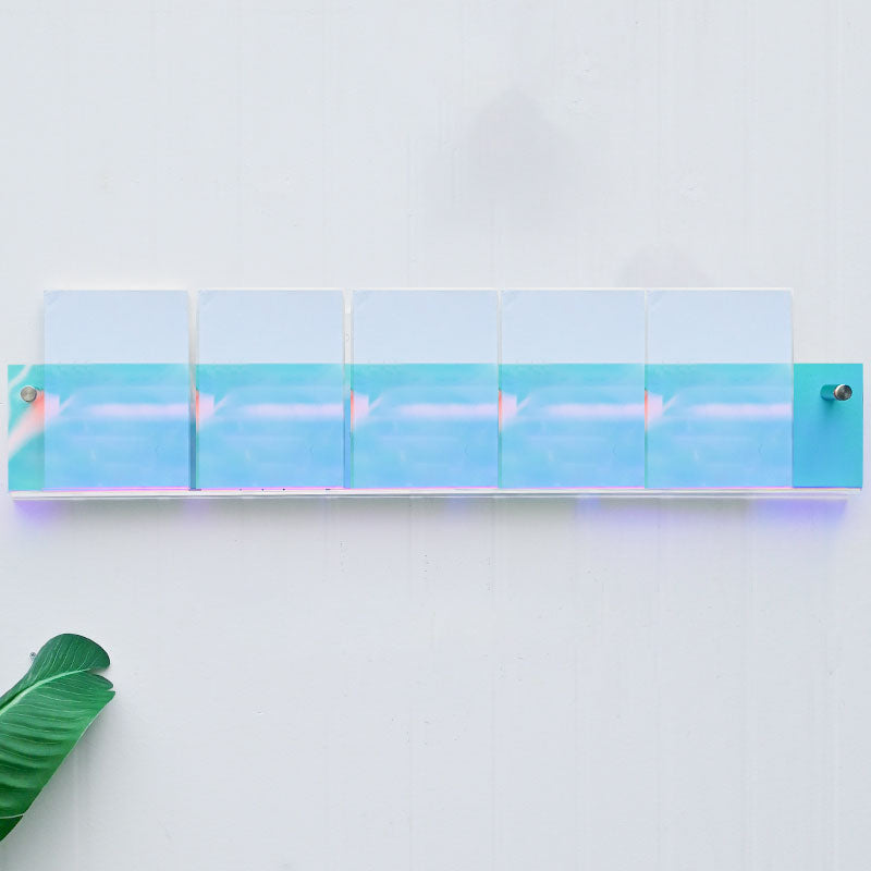 Acrylic Wall Mounted Bookshelf Nordic Rectangle Home Office Storage Bookcase 39"L x 2"W x 6"H Multi-Color Clearhalo 'Bookcases' 'furn' 'furn_bookcases' 'Furniture' 'Office Furniture' 5574235