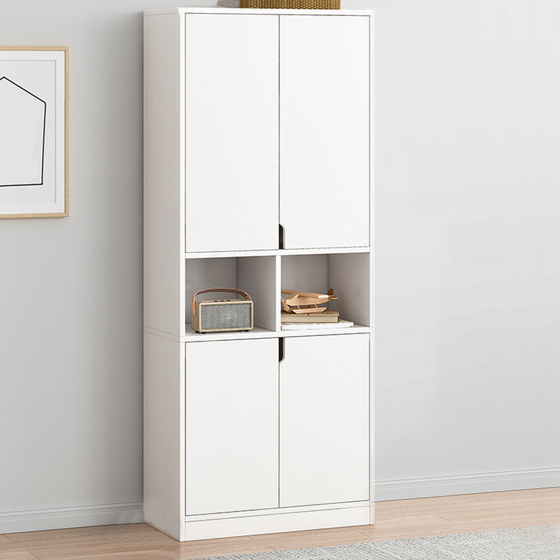 Closed Wooden Bookcase Modern Home Living Room Bedroom Standard Bookshelf 31.5"L x 11.8"W x 72.0"H White Artificial Wood Clearhalo 'Bookcases' 'furn' 'furn_bookcases' 'Furniture' 'Office Furniture' 5574262