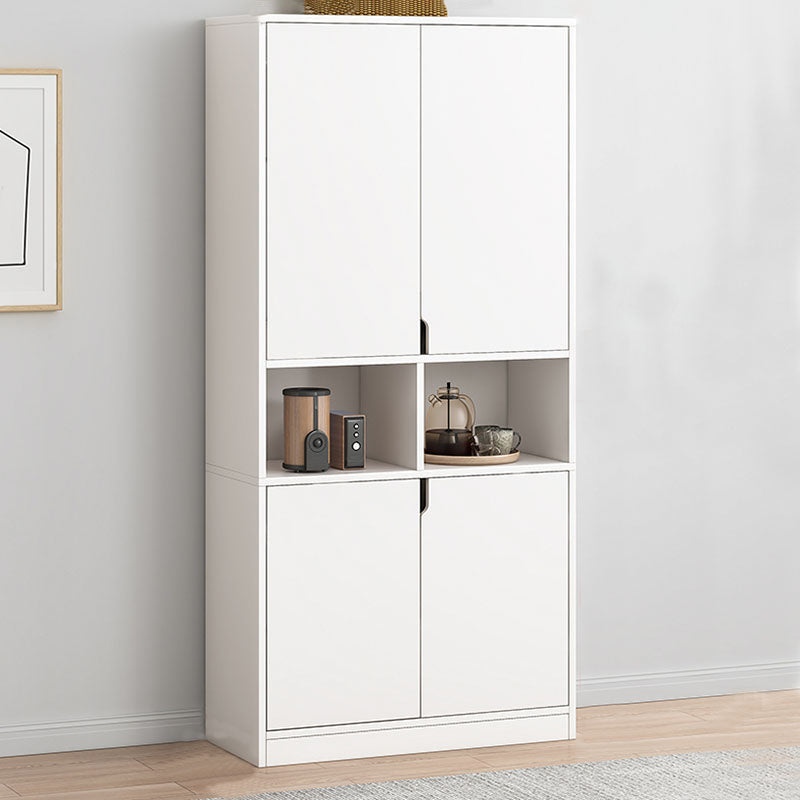 Closed Wooden Bookcase Modern Home Living Room Bedroom Standard Bookshelf 23.6"L x 11.8"W x 72.0"H White Artificial Wood Clearhalo 'Bookcases' 'furn' 'furn_bookcases' 'Furniture' 'Office Furniture' 5574264