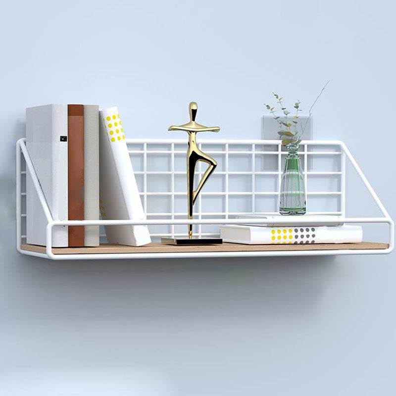 Modern Metal Bookcase, Geometric Bookshelf for Any Room, 6.5" W 17.7"L x 6.3"W x 6.3"H White Clearhalo 'Bookcases' 'furn' 'furn_bookcases' 'Furniture' 'Office Furniture' 5574271