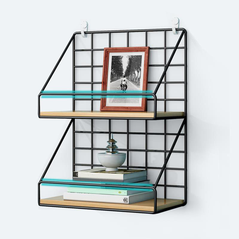Modern Metal Bookcase, Geometric Bookshelf for Any Room, 6.5" W Clearhalo 'Bookcases' 'furn' 'furn_bookcases' 'Furniture' 'Office Furniture' 5574280