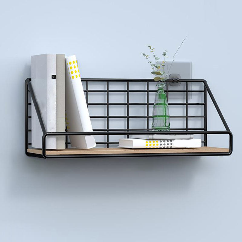 Modern Metal Bookcase, Geometric Bookshelf for Any Room, 6.5" W 13.8"L x 6.3"W x 6.3"H Black Clearhalo 'Bookcases' 'furn' 'furn_bookcases' 'Furniture' 'Office Furniture' 5574285