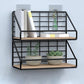 Modern Metal Bookcase, Geometric Bookshelf for Any Room, 6.5" W 9.8"L x 6.3"W x 16.1"H Black Clearhalo 'Bookcases' 'furn' 'furn_bookcases' 'Furniture' 'Office Furniture' 5574288
