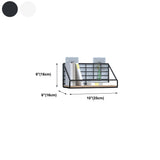 Modern Metal Bookcase, Geometric Bookshelf for Any Room, 6.5" W Clearhalo 'Bookcases' 'furn' 'furn_bookcases' 'Furniture' 'Office Furniture' 5574289