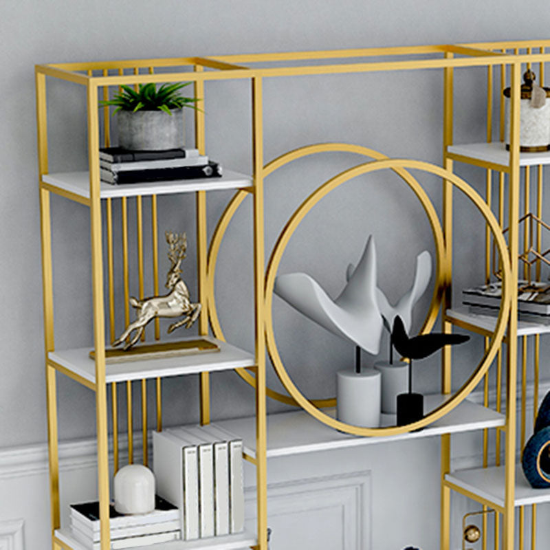 Geschlossenes Back Metal Bücherregal Skandinavisches Bücherregal mit Lagerregalen