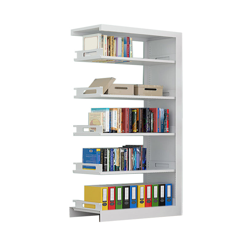 Rectangle Etagere Bookshelf Modern Metal Open Bookcase with Shelves