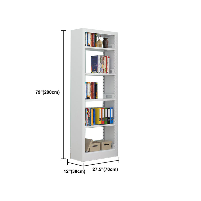 Rectangle Etagere Bookshelf Modern Metal Open Bookcase with Shelves