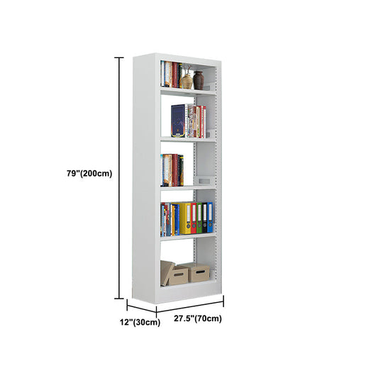 Rectangle Etagere Bookshelf Modern Metal Open Bookcase with Shelves