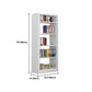 Rectangle Etagere Bookshelf Modern Metal Open Bookcase with Shelves