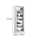 Rectangle Etagere Bookshelf Modern Metal Open Bookcase with Shelves