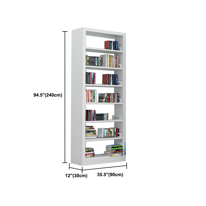 Rectangle Etagere Bookshelf Modern Metal Open Bookcase with Shelves