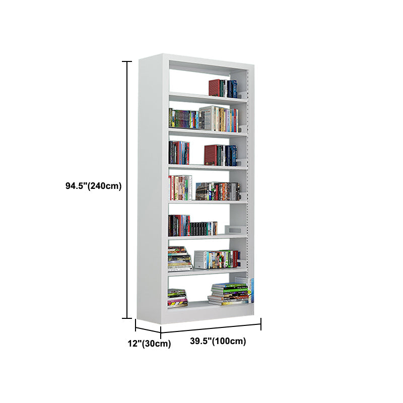 Rectangle Etagere Bookshelf Modern Metal Open Bookcase with Shelves