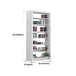 Rectangle Etagere Bookshelf Modern Metal Open Bookcase with Shelves