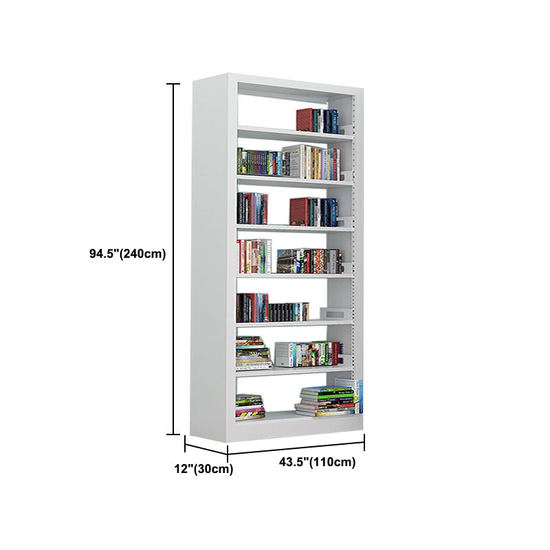 Rectangle Etagere Bookshelf Modern Metal Open Bookcase with Shelves